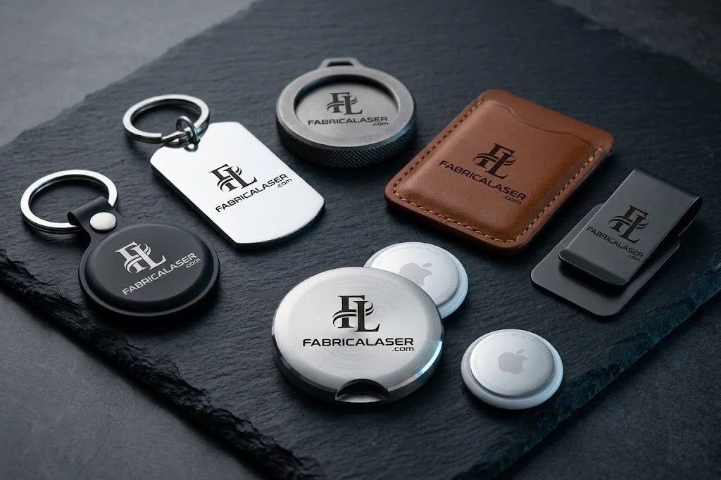 Llaveros, AirTag holders y accesorios grabados en láser